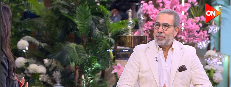 بعد نجاح مسرحية ام كلثوم - الدكتور والشاعر والمنتج مدحت العدل مع منى الشاذلي